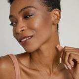 Model wearing Create Your Own Constellation Necklace