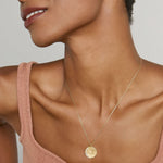 Close-up of Keep Dreaming Necklace in 14k gold finish