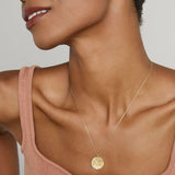 Close-up of Keep Dreaming Necklace in 14k gold finish