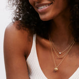 Bryan Anthonys Grit Gold Necklace with Pearl on Model