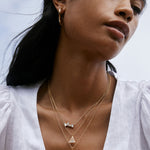 Bryan Anthonys Strength Gold Necklace with Crystal On Model