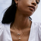 Bryan Anthonys Strength Gold Necklace with Crystal On Model