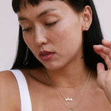 Bryan Anthonys Beautifully Broken Necklace Gold with Crystal Necklace On Model