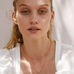 Bryan Anthonys Nurse Gold Necklace with Crystals On Model