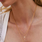 Bryan Anthonys Find Your Fire Gold Necklace with Crystal on Model