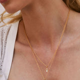 Bryan Anthonys Find Your Fire Gold Necklace with Crystal on Model