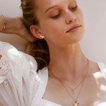 Bryan Anthonys Find Your Fire Gold Necklace with Crystal on Model