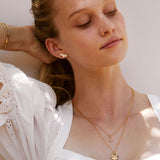 Bryan Anthonys Find Your Fire Gold Necklace with Crystal on Model