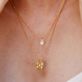 Bryan Anthonys Find Your Fire Gold Necklace with Crystal on Model