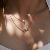 Bryan Anthonys Beautifully Broken Necklace Gold with Crystal Necklace On Model