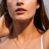 Bryan Anthonys Through Thick and Thin Gold Necklace Set with Crystals on model