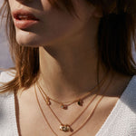 Bryan Anthonys Sea Seeker Gold Necklace with Crystal on model
