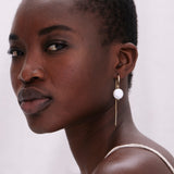 Bryan Anthonys Grit Gold Threader Earrings On Model