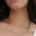 Bryan Anthonys Mom Gold Necklace with crystals on Model