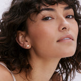 Bryan Anthonys Stand Tall Stay Sweet Gold Stud Earrings on model