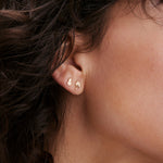 Bryan Anthonys Stand Tall Stay Sweet Gold Stud Earrings on model