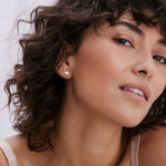 Bryan Anthonys Breathe Gold Stud Earrings On Model