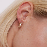 Bryan Anthonys Beautifully Broken Gold Huggie Earrings On Model