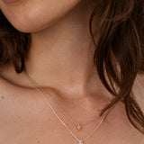Bryan Anthonys Stick Together Gold and Silver Necklace On Model