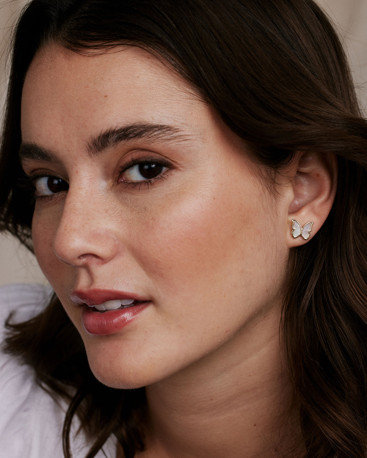 Bryan Anthonys Gold Wings To Fly Stud Earrings On Model