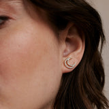  Bryan Anthonys Gold To The Moon and Back Stud Earrings On Model