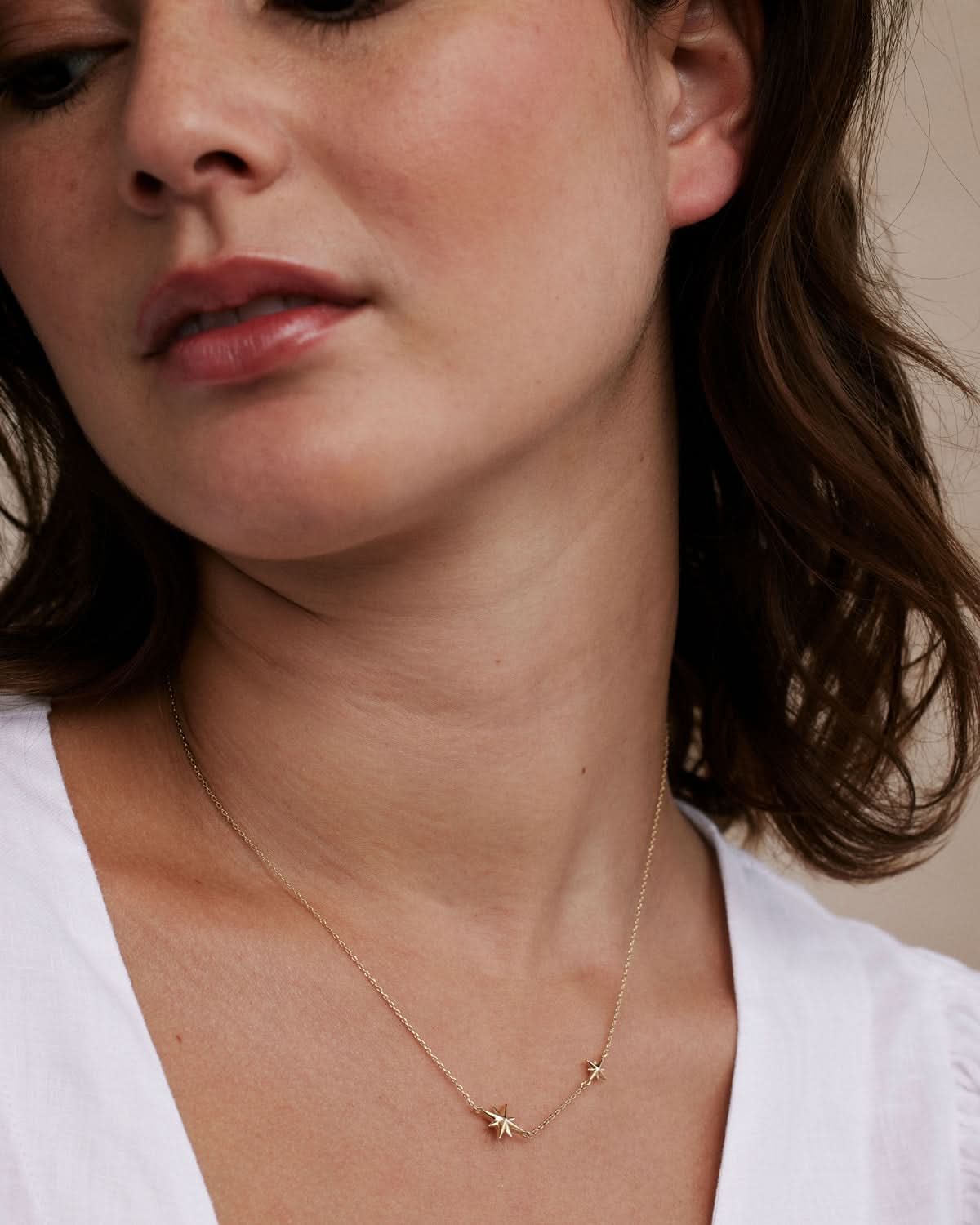 Bryan Anthonys My True North Gold Necklace On Model