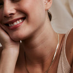 Bryan Anthonys Layers of You Paved Gold Herringbone Chain Necklace On Model