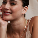 Bryan Anthonys Layers of You Paved Gold Herringbone Chain Necklace On Model