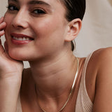 Bryan Anthonys Layers of You Paved Gold Herringbone Chain Necklace On Model
