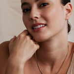Bryan Anthonys Layers of You Paved Gold Herringbone Chain Necklace On Model
