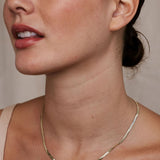 Bryan Anthonys Layers of You Paved Gold Herringbone Chain Necklace On Model