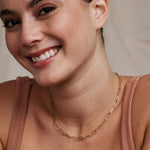 Bryan Anthonys Layers of You Connected Gold Bold Paperclip Chain Necklace On Model