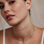 Bryan Anthonys Layers of You Connected Gold Delicate Paperclip Chain Necklace On Model