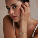 Bryan Anthonys Layers of You Gold Paved Herringbone Chain Bracelet On Model