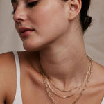 Bryan Anthonys Layers of You Connected Gold Bold Paperclip Chain Necklace On Model