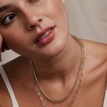 Bryan Anthonys Layers of You Connected Gold Bold Paperclip Chain Necklace On Model