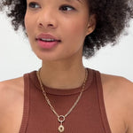 Bryan Anthonys Stories Of You Never Lost Gold Charm Necklace On Model