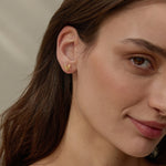 Bryan Anthonys All In Gold Stud Earring On Model