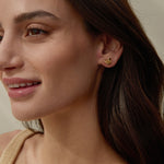 Bryan Anthonys All In Gold Stud Earring On Model