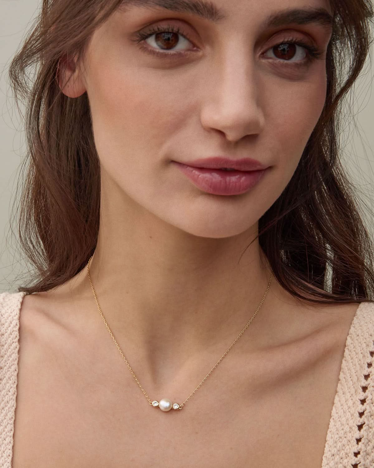 Bryan Anthonys By My Side Pearl Necklace On Model