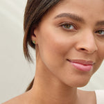 Bryan Anthonys Bloom Green Gold Stud Earrings On Model
