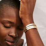 Bryan Anthonys Squad Gold Engraved Cuff On Model