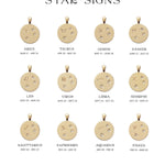 Bryan Anthonys Gold Zodiac Pendant Chart 