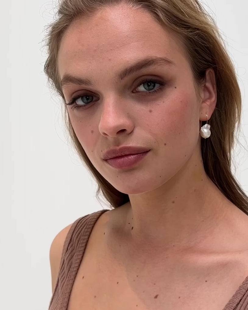 Bryan Anthonys Grit Gold Drop Earrings On Model