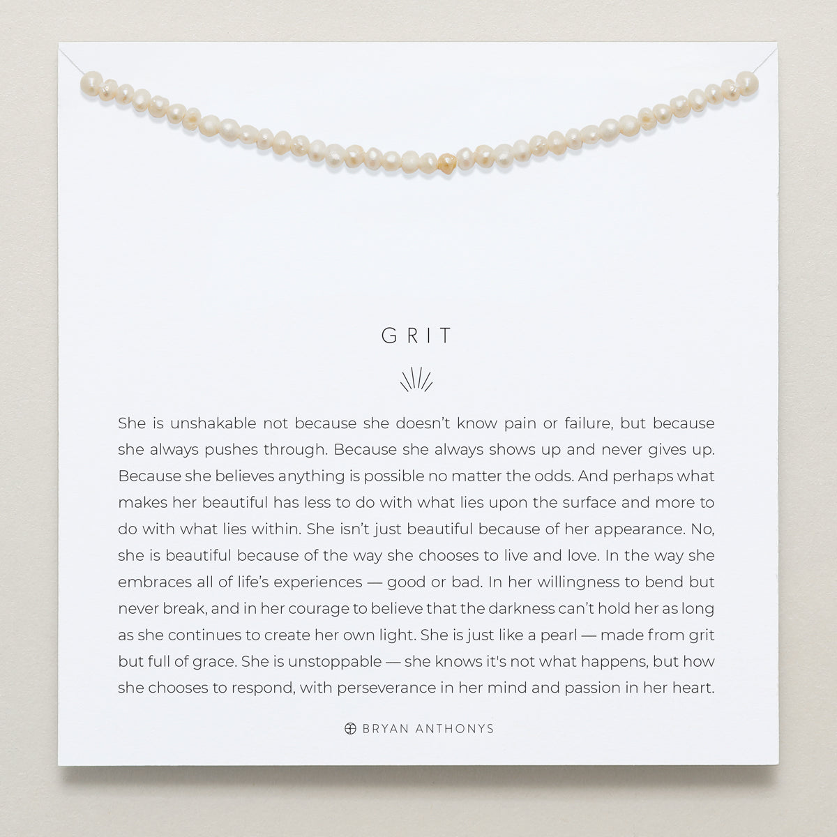  Bryan Anthonys Grit Pearl Seed Anklet On Card