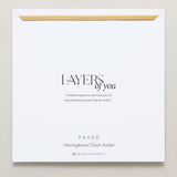 Bryan Anthonys Layers of You Paved Gold Herringbone Chain Anklet On Card