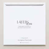 Bryan Anthonys Layers of You Paved Silver Herringbone Chain Anklet On Card