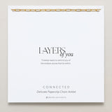 Bryan Anthonys Layers of You Connected Gold Paperclip Chain Anklet On Card