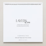 Bryan Anthonys Layers of You Connected Silver Paperclip Chain Anklet On Card