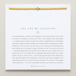 Bryan Anthonys You Are My Sunshine Gold Beaded Bracelet On Card